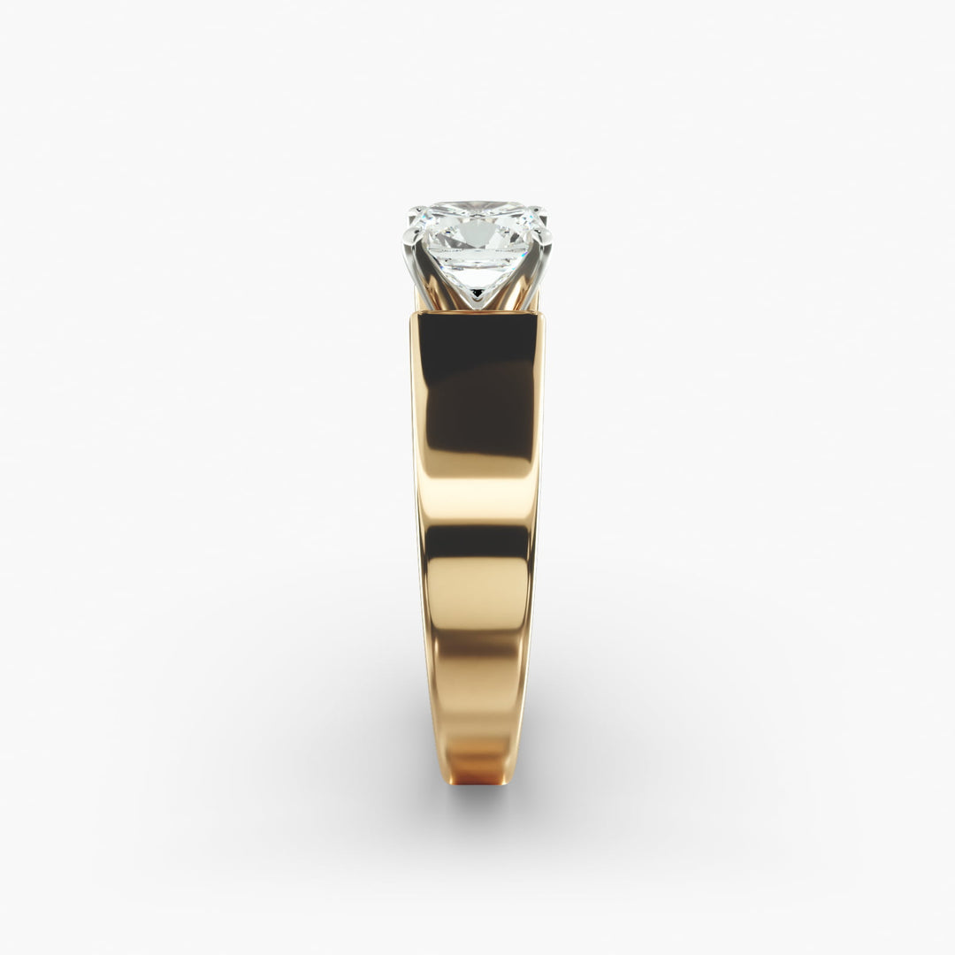Cushion Lab-Grown Diamond Bold Classic Band Ring – Timeless Luxury | IGI Certified | 10K/14K/18K Gold