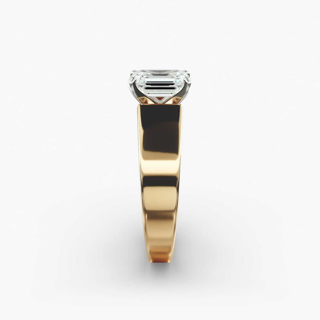 Emerald Lab-Grown Diamond Bold Classic Band Ring – Modern Elegance | IGI Certified | 10K/14K/18K Gold