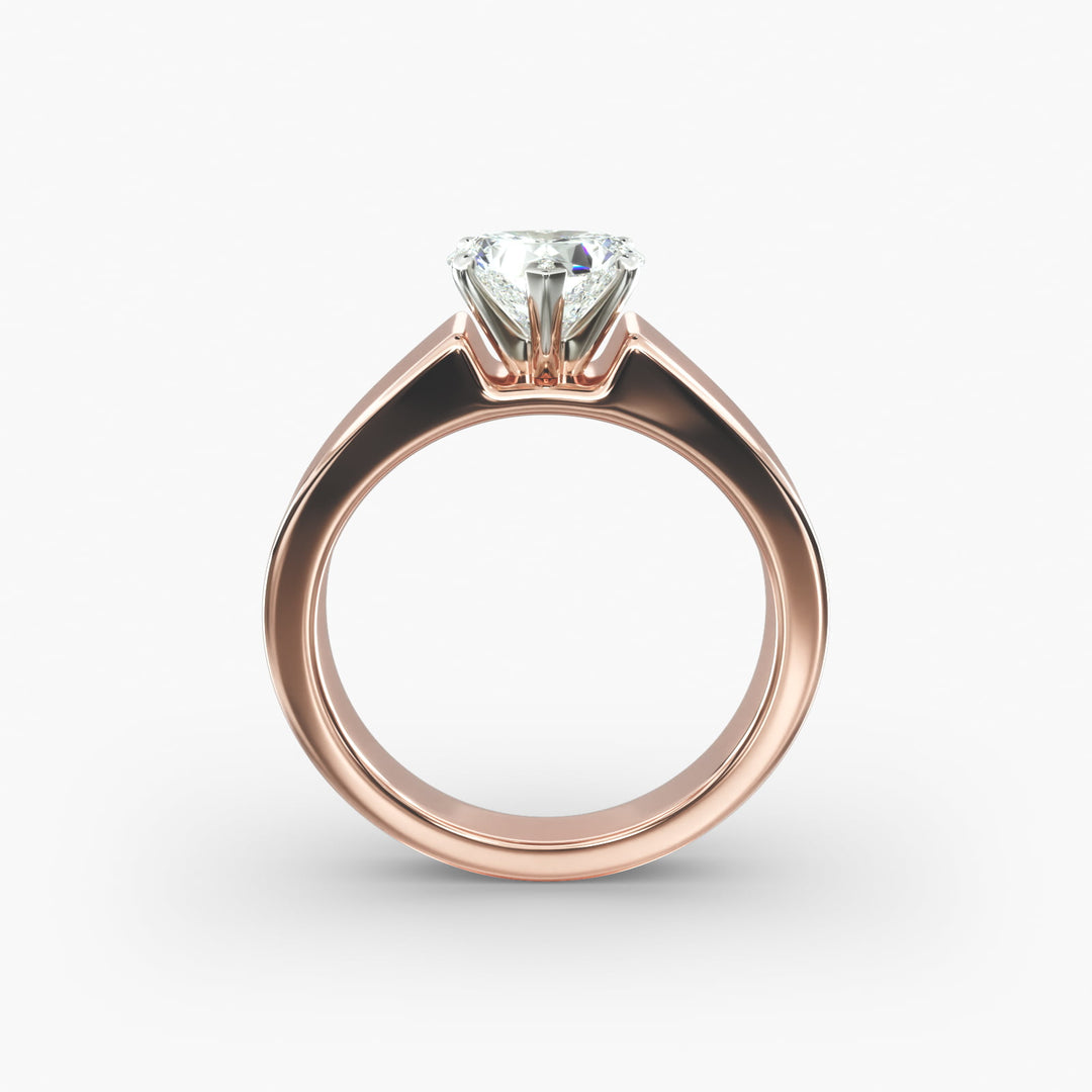 Heart Lab-Grown Diamond Bold Classic Band Ring – Romantic Designer Style | IGI Certified | 10K/14K/18K Gold