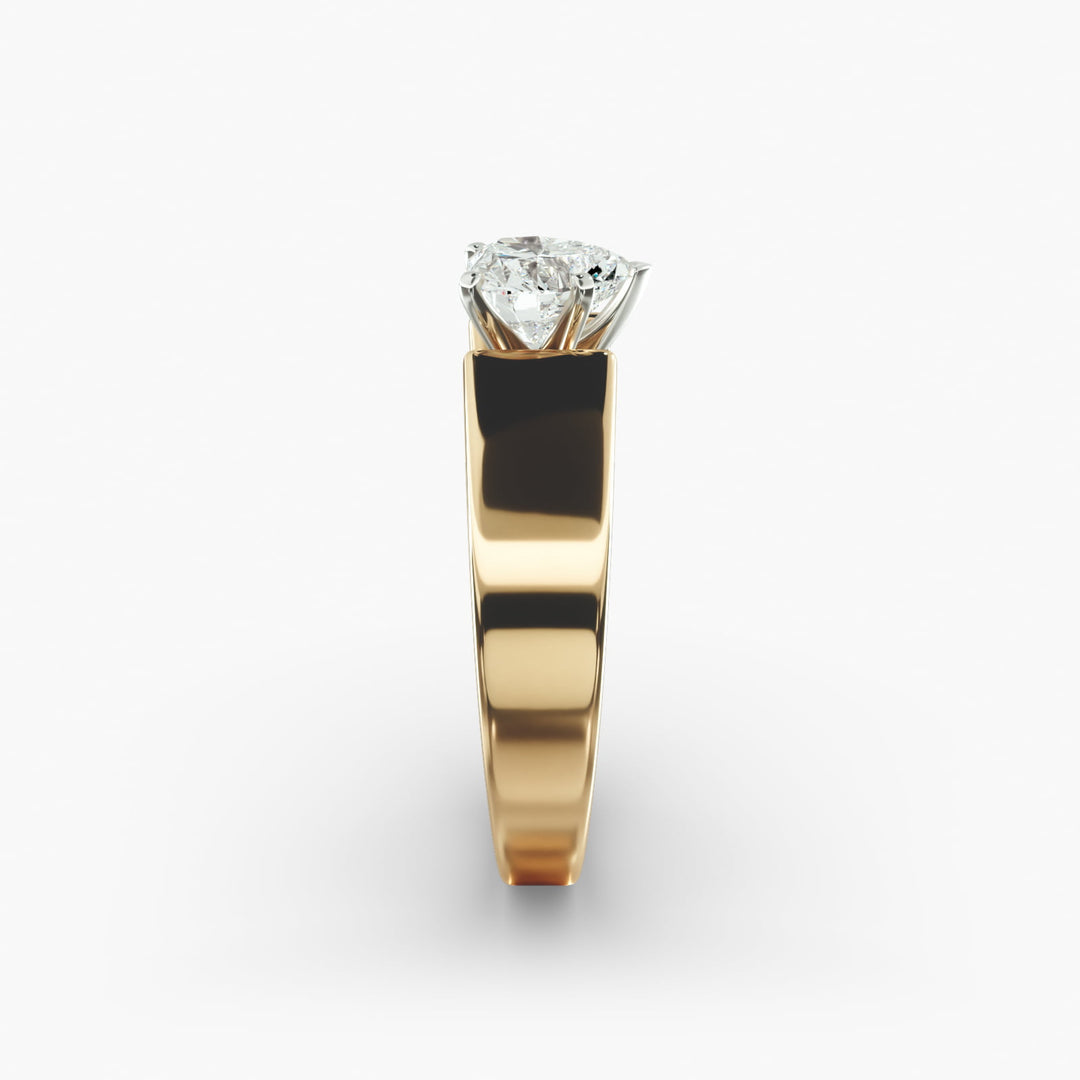 Heart Lab-Grown Diamond Bold Classic Band Ring – Romantic Designer Style | IGI Certified | 10K/14K/18K Gold