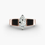 Load image into Gallery viewer, Marquise Lab-Grown Diamond Bold Classic Band Ring – Unique Elegance | IGI Certified | 10K/14K/18K Gold