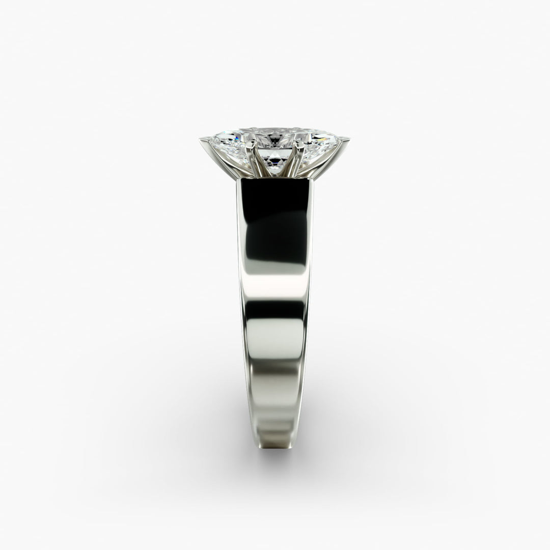 Marquise Lab-Grown Diamond Bold Classic Band Ring – Unique Elegance | IGI Certified | 10K/14K/18K Gold