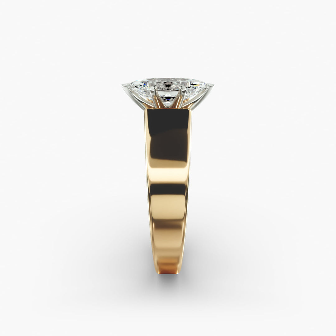 Marquise Lab-Grown Diamond Bold Classic Band Ring – Unique Elegance | IGI Certified | 10K/14K/18K Gold