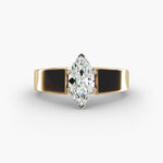 Load image into Gallery viewer, Marquise Lab-Grown Diamond Bold Classic Band Ring – Unique Elegance | IGI Certified | 10K/14K/18K Gold