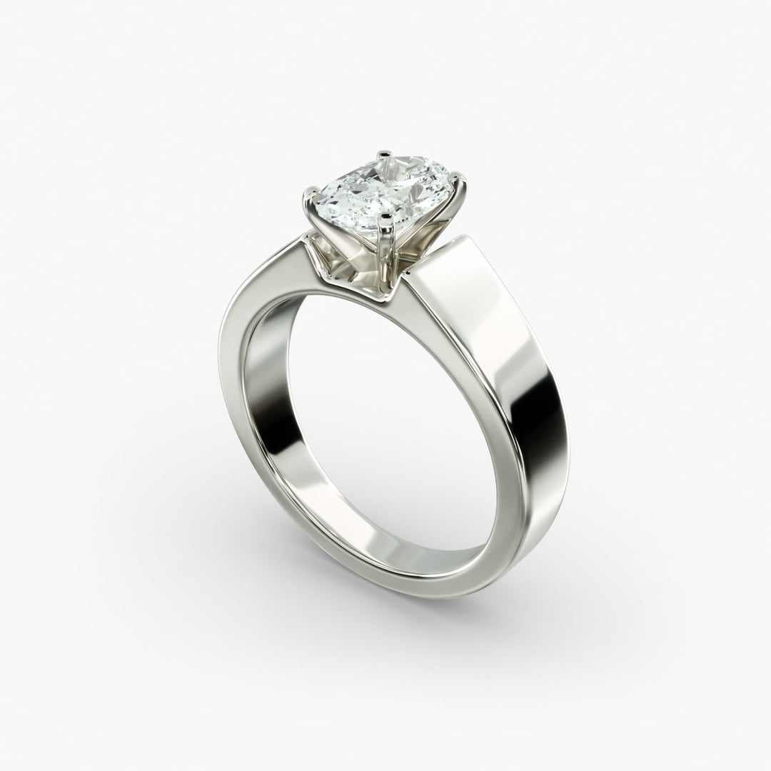 Oval Lab-Grown Diamond Bold Classic Band Ring – Timeless Designer Style | IGI Certified | 10K/14K/18K Gold