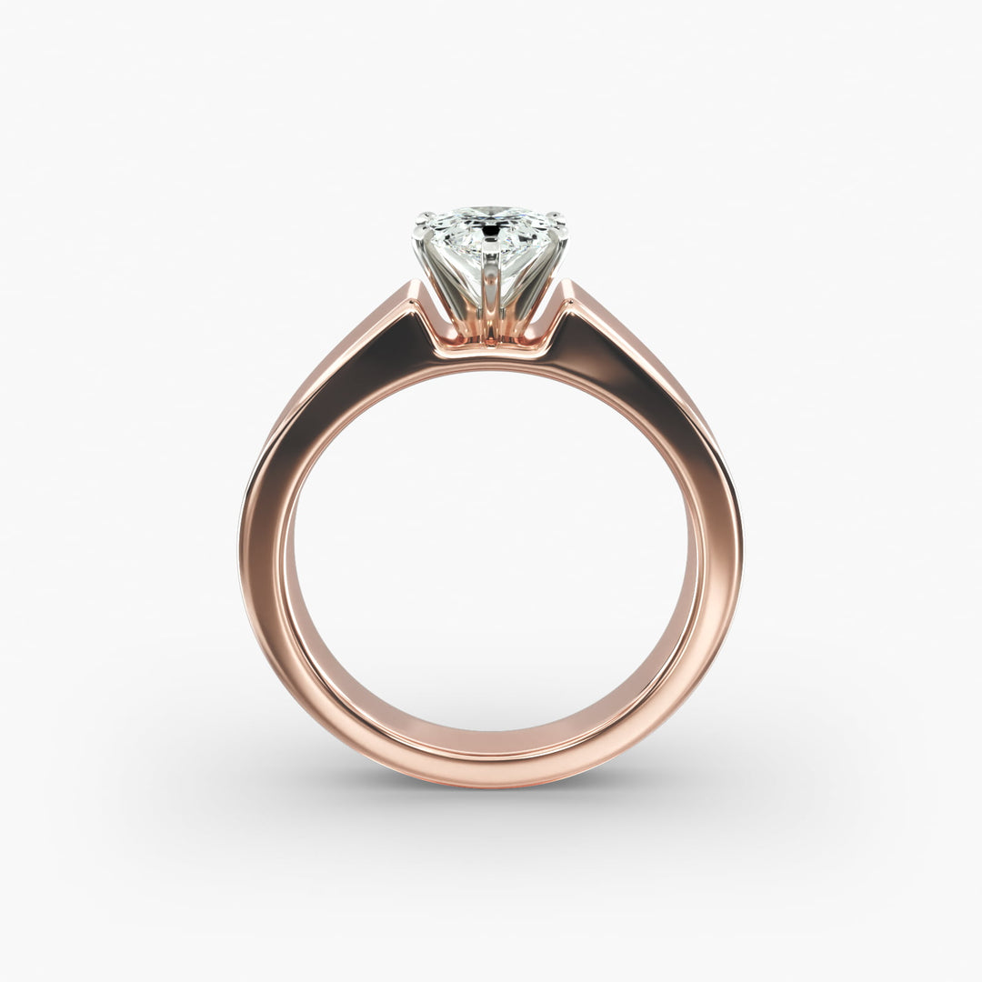 Pear Lab-Grown Diamond Bold Classic Band Ring – Elegant Designer Look | IGI Certified | 10K/14K/18K Gold