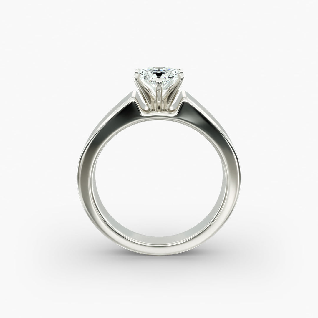 Pear Lab-Grown Diamond Bold Classic Band Ring – Elegant Designer Look | IGI Certified | 10K/14K/18K Gold