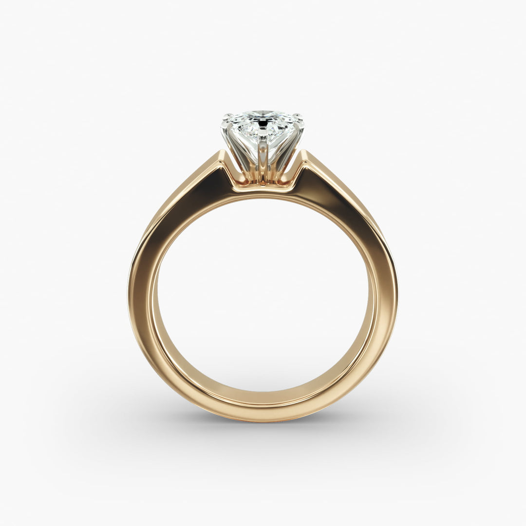 Pear Lab-Grown Diamond Bold Classic Band Ring – Elegant Designer Look | IGI Certified | 10K/14K/18K Gold