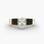 Load image into Gallery viewer, Pear Lab-Grown Diamond Bold Classic Band Ring – Elegant Designer Look | IGI Certified | 10K/14K/18K Gold