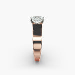 Load image into Gallery viewer, Radiant Cut Bold Band Lab-Grown Diamond Ring | 0.50–5.00 Carat | IGI Certified | Yellow, White, Rose Gold