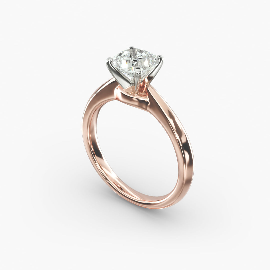 Cushion-Cut Lab-Grown Diamond Ring with Four-Prong Setting | IGI Certified | 10K, 14K & 18K Gold