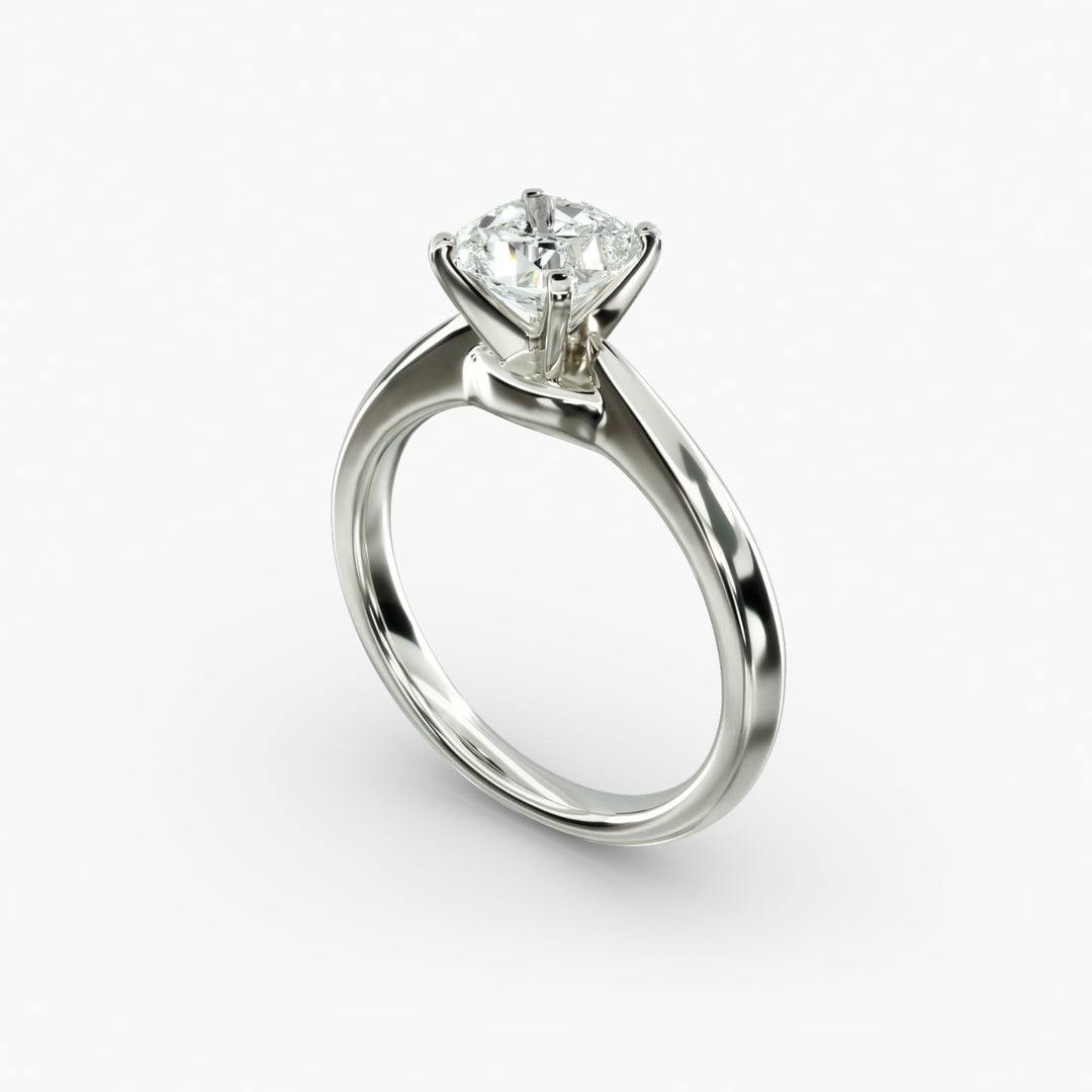 Cushion-Cut Lab-Grown Diamond Ring with Four-Prong Setting | IGI Certified | 10K, 14K & 18K Gold