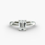 Load image into Gallery viewer, Emerald Lab-Grown Diamond Four-Prong Engagement Ring | Classic Solitaire | IGI Certified | 10K/14K/18K Gold