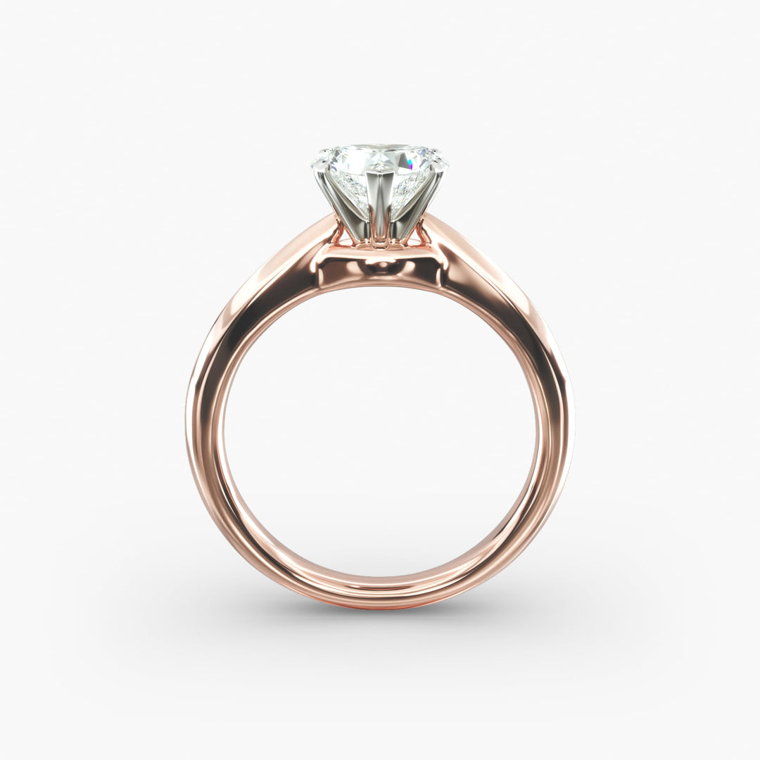 Heart Lab-Grown Diamond Five-Prong Engagement Ring | Elegant Solitaire | IGI Certified | 10K/14K/18K Gold