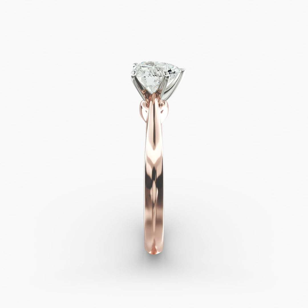 Heart Lab-Grown Diamond Five-Prong Engagement Ring | Elegant Solitaire | IGI Certified | 10K/14K/18K Gold