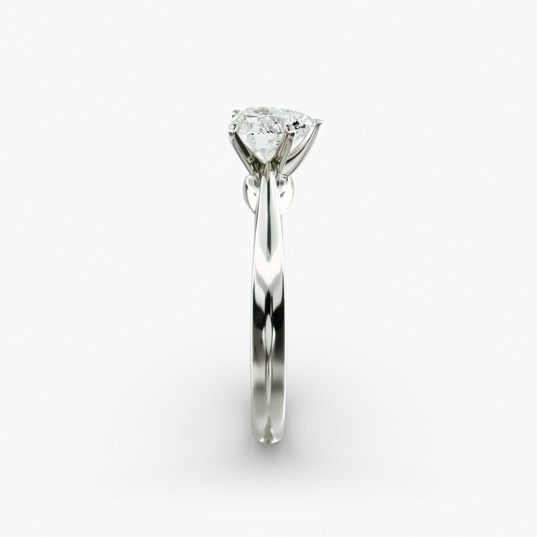 Heart Lab-Grown Diamond Five-Prong Engagement Ring | Elegant Solitaire | IGI Certified | 10K/14K/18K Gold