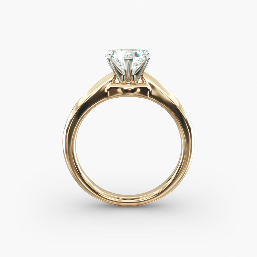 Heart Lab-Grown Diamond Five-Prong Engagement Ring | Elegant Solitaire | IGI Certified | 10K/14K/18K Gold