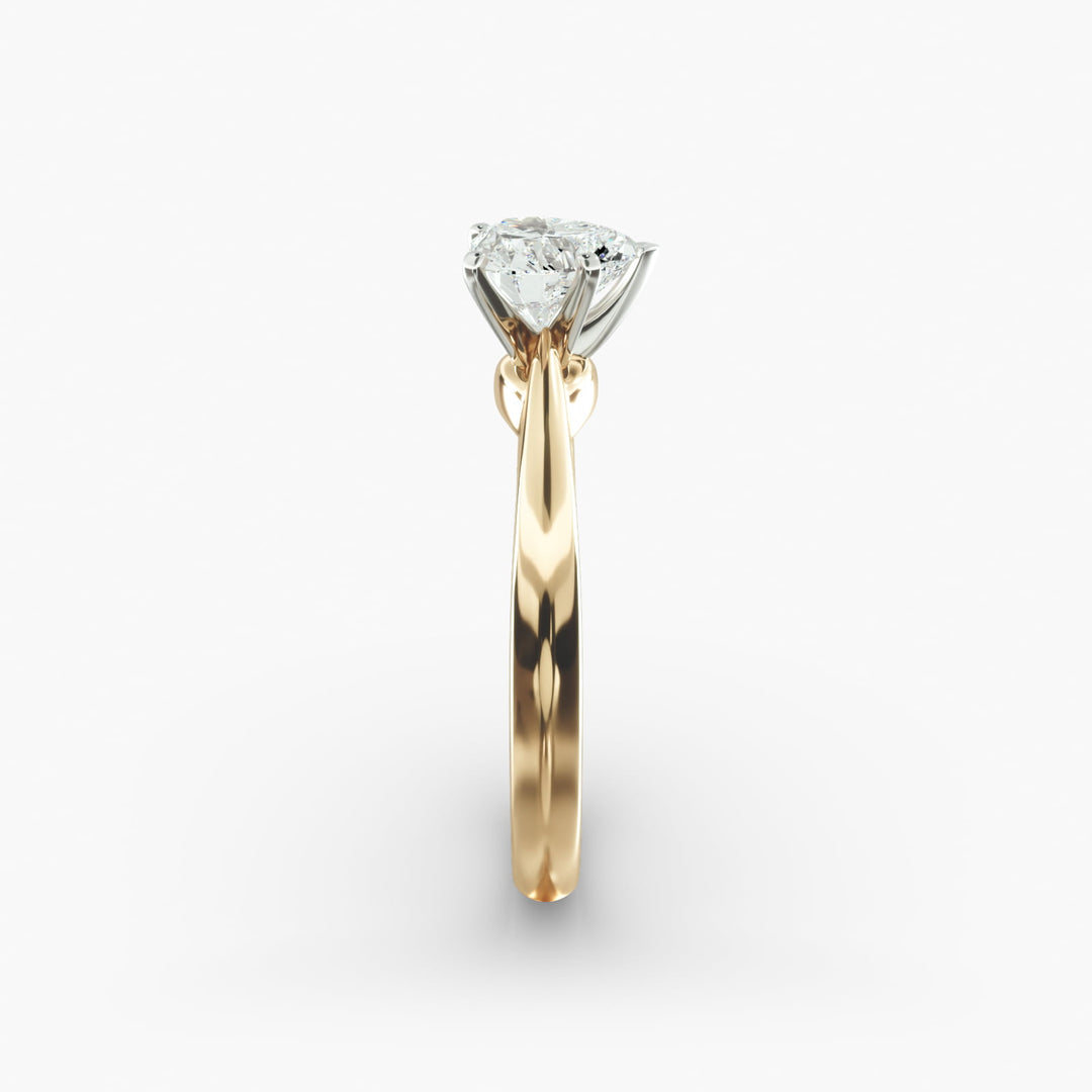 Heart Lab-Grown Diamond Five-Prong Engagement Ring | Elegant Solitaire | IGI Certified | 10K/14K/18K Gold