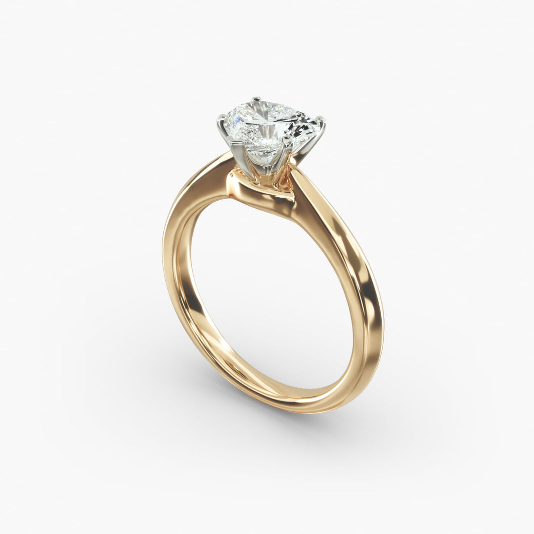 Heart Lab-Grown Diamond Five-Prong Engagement Ring | Elegant Solitaire | IGI Certified | 10K/14K/18K Gold
