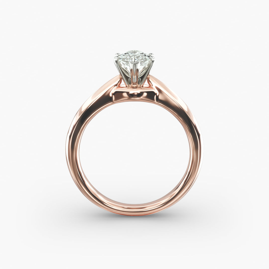 Marquise Lab-Grown Diamond Six-Prong Engagement Ring | Classic Solitaire | IGI Certified | 10K/14K/18K Gold