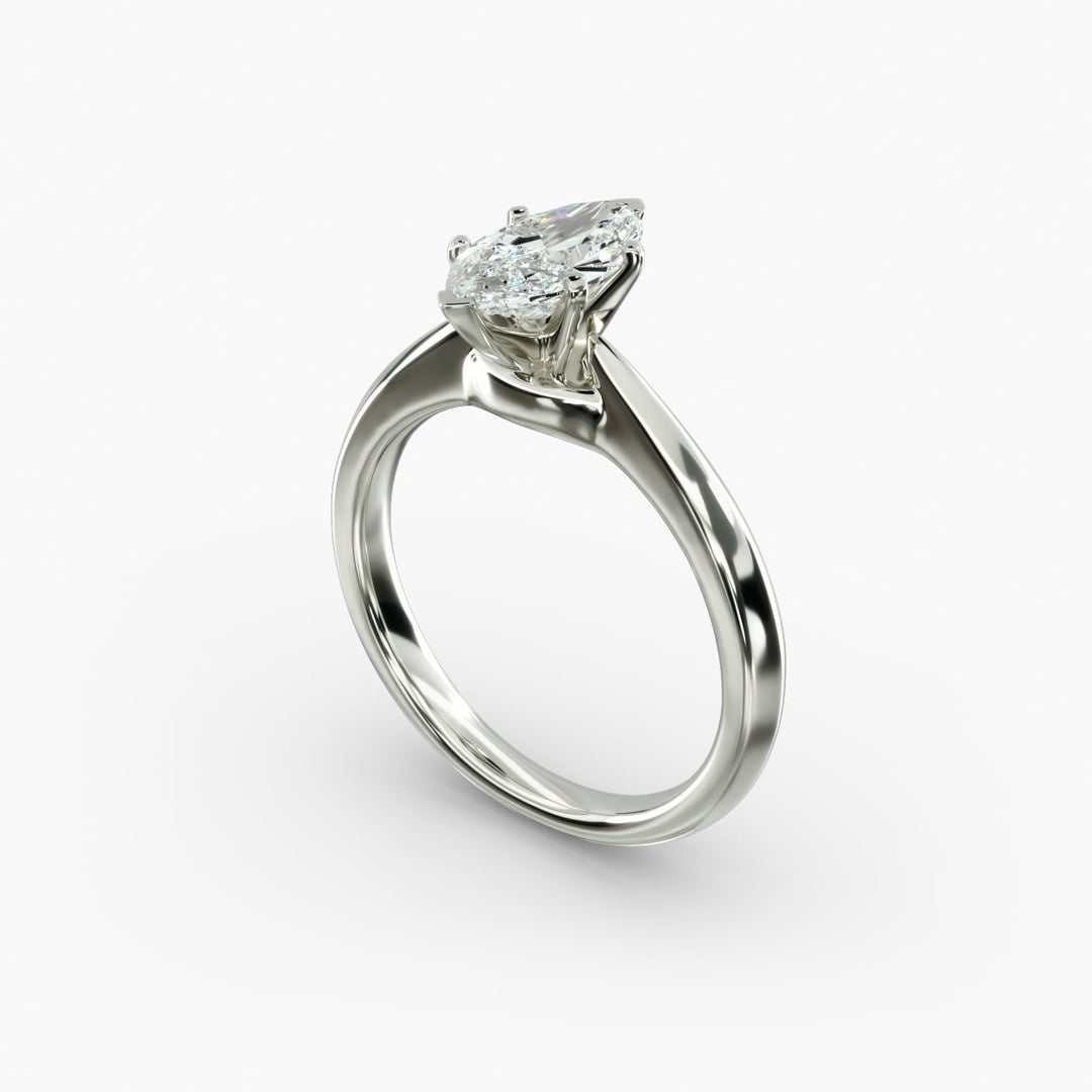Marquise Lab-Grown Diamond Six-Prong Engagement Ring | Classic Solitaire | IGI Certified | 10K/14K/18K Gold