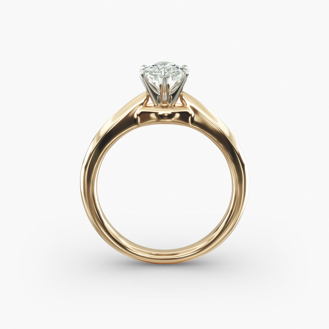 Marquise Lab-Grown Diamond Six-Prong Engagement Ring | Classic Solitaire | IGI Certified | 10K/14K/18K Gold