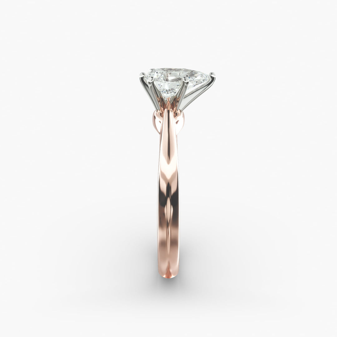 Pear-Shaped Lab-Grown Diamond Engagement Ring | Secure Six-Prong Solitaire | IGI Certified | 10K/14K/18K Gold
