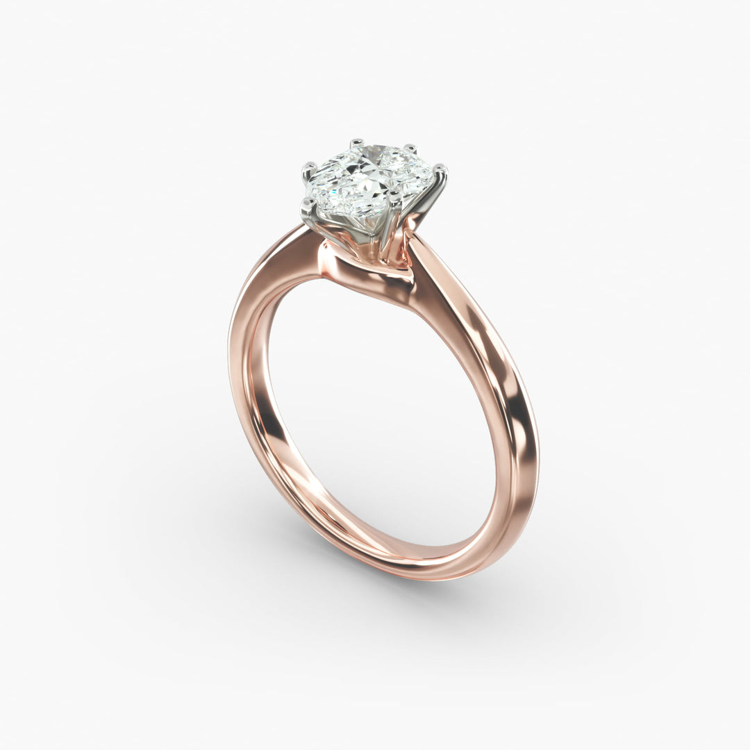 Pear-Shaped Lab-Grown Diamond Engagement Ring | Secure Six-Prong Solitaire | IGI Certified | 10K/14K/18K Gold
