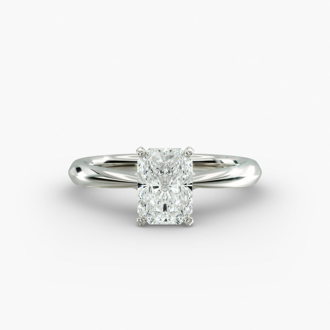 Classic Four-Prong Radiant Lab-Grown Diamond Engagement Ring | IGI Certified | 0.50–5.00 Ct | 10K/14K/18K Gold