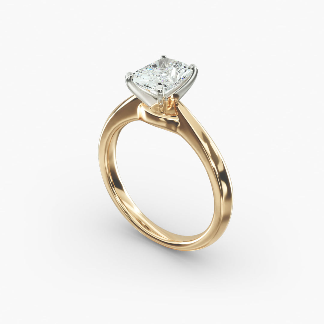 Classic Four-Prong Radiant Lab-Grown Diamond Engagement Ring | IGI Certified | 0.50–5.00 Ct | 10K/14K/18K Gold