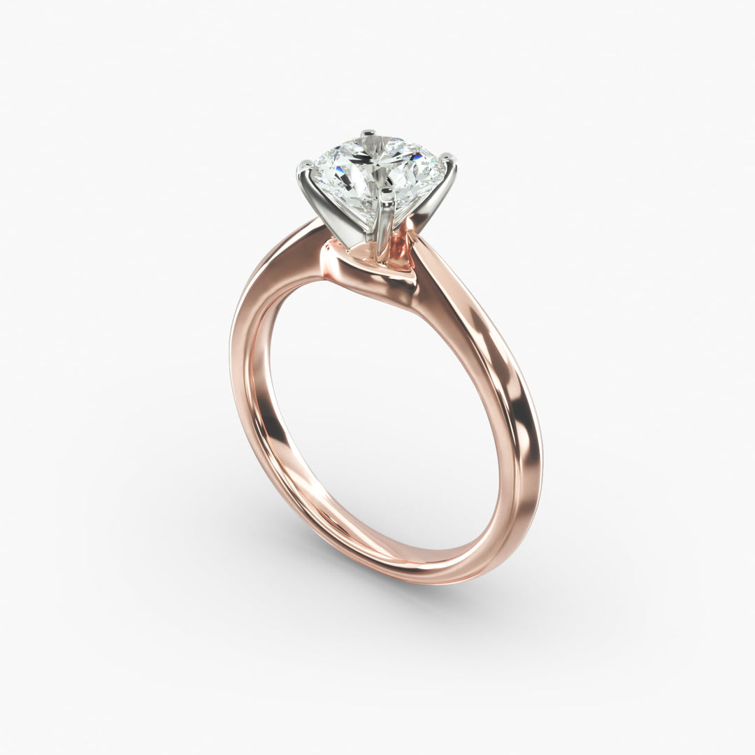 Classic Four-Prong Round Lab-Grown Diamond Ring | IGI Certified | 0.50–5.00 Ct | 10K/14K/18K Gold