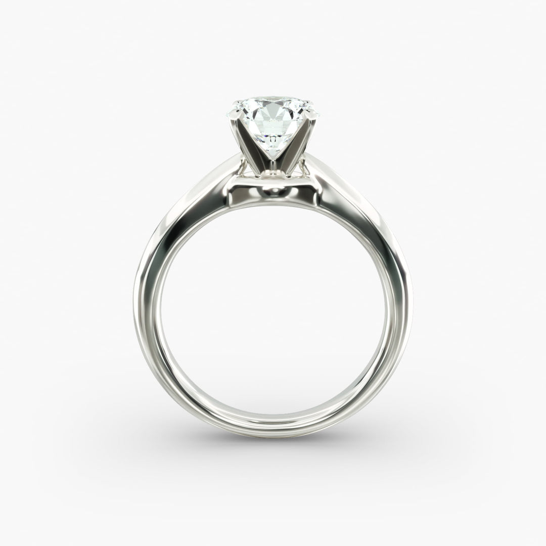 Classic Four-Prong Round Lab-Grown Diamond Ring | IGI Certified | 0.50–5.00 Ct | 10K/14K/18K Gold