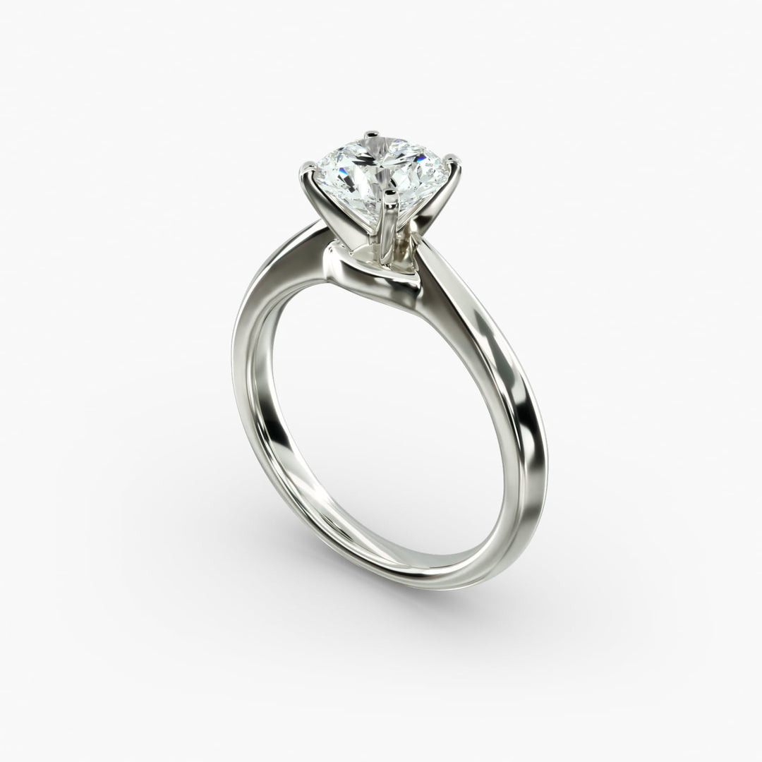 Classic Four-Prong Round Lab-Grown Diamond Ring | IGI Certified | 0.50–5.00 Ct | 10K/14K/18K Gold