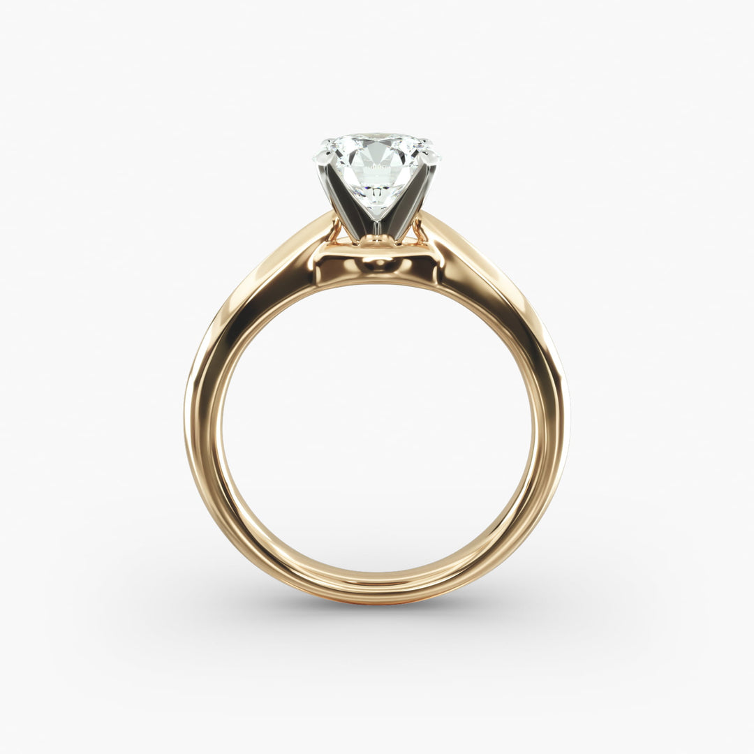 Classic Four-Prong Round Lab-Grown Diamond Ring | IGI Certified | 0.50–5.00 Ct | 10K/14K/18K Gold