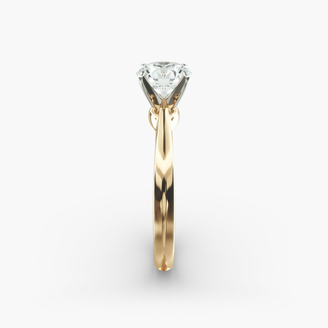 Classic Four-Prong Round Lab-Grown Diamond Ring | IGI Certified | 0.50–5.00 Ct | 10K/14K/18K Gold