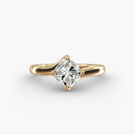 Load image into Gallery viewer, Twisted Band Cushion Lab-Grown Diamond Engagement Ring | Four-Prong Design | IGI Certified | 10K/14K/18K Gold