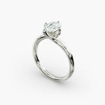 Load image into Gallery viewer, Pear-Shaped Lab-Grown Diamond Engagement Ring | Twisted Band Four-Prong | IGI Certified | 10K/14K/18K Gold