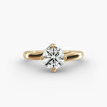 Load image into Gallery viewer, Twisted Band Round Lab-Grown Diamond Engagement Ring | Four-Prong | IGI Certified | 10K, 14K & 18K Gold