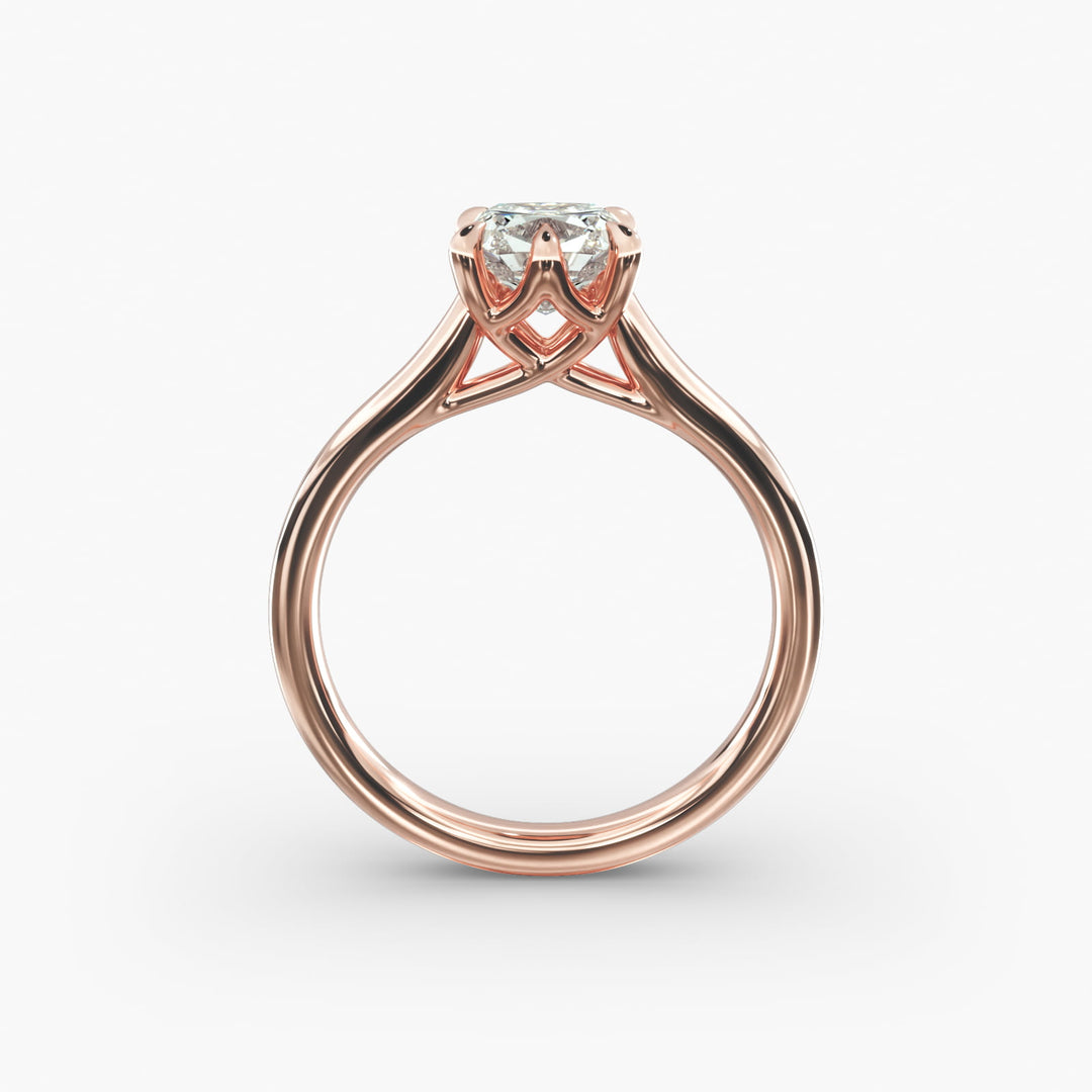 Cushion Lab-Grown Diamond 6-Prong Solitaire Ring | IGI Certified | 10K/14K/18K Gold