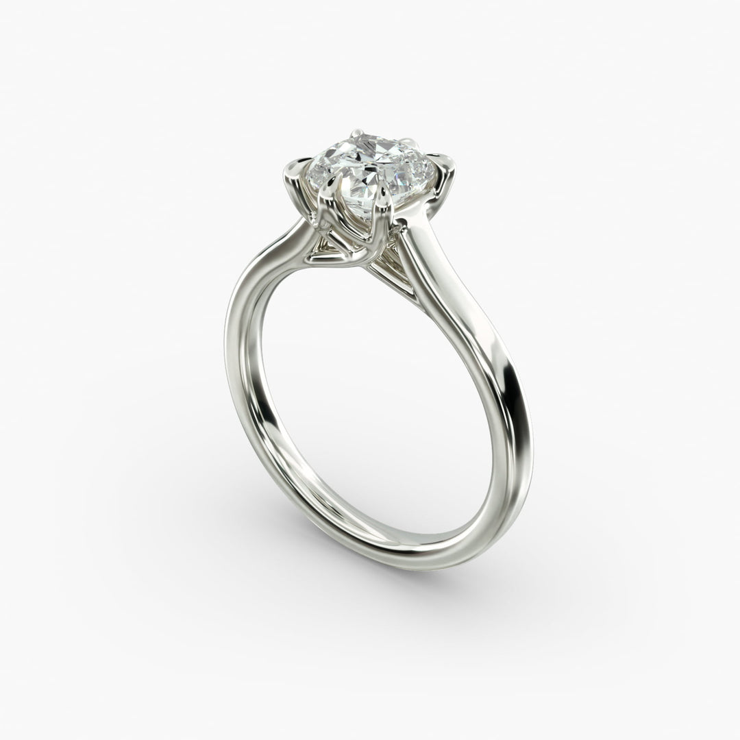 Cushion Lab-Grown Diamond 6-Prong Solitaire Ring | IGI Certified | 10K/14K/18K Gold