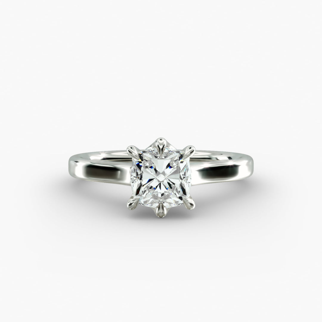 Cushion Lab-Grown Diamond 6-Prong Solitaire Ring | IGI Certified | 10K/14K/18K Gold