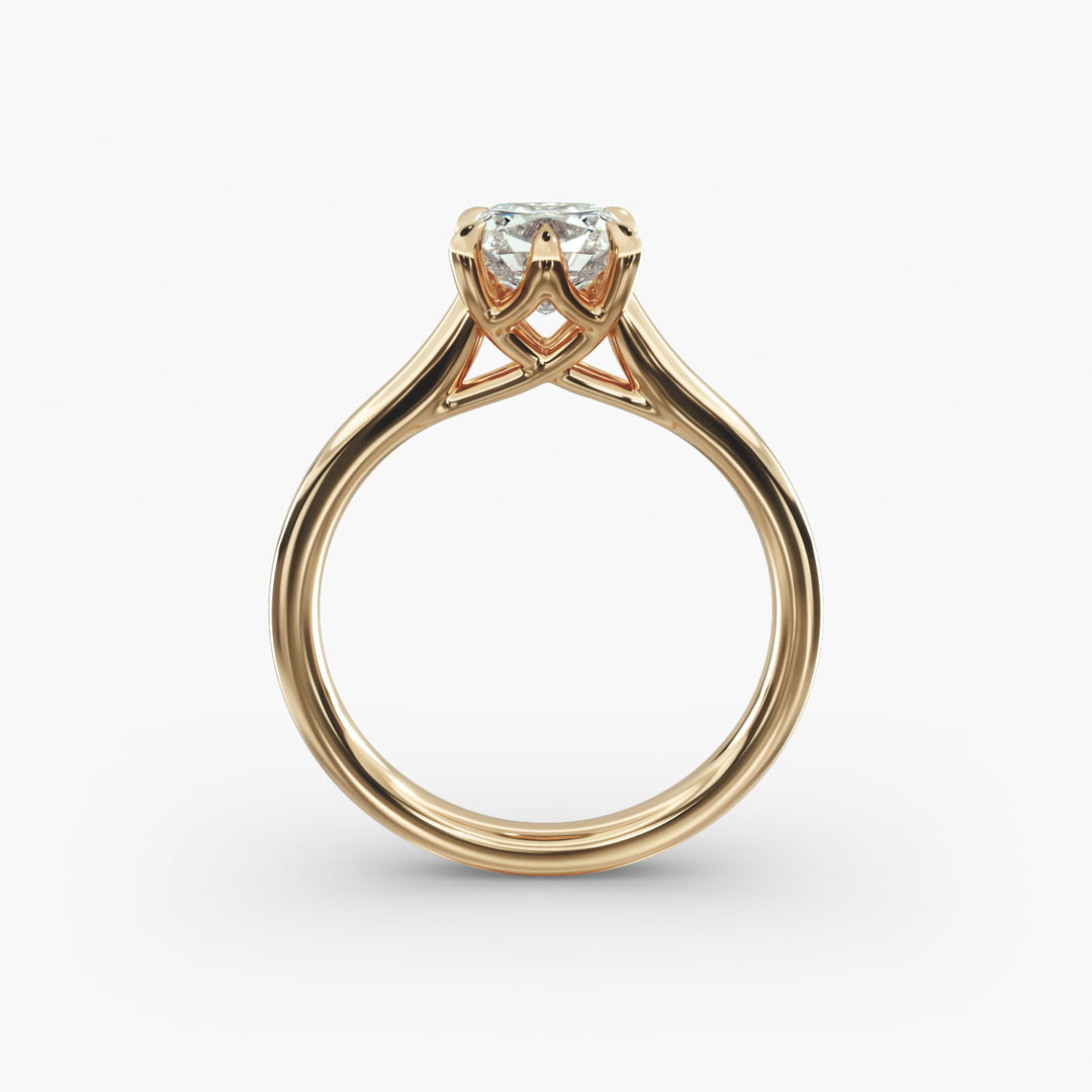Cushion Lab-Grown Diamond 6-Prong Solitaire Ring | IGI Certified | 10K/14K/18K Gold