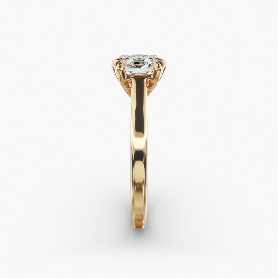 Cushion Lab-Grown Diamond 6-Prong Solitaire Ring | IGI Certified | 10K/14K/18K Gold