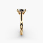 Load image into Gallery viewer, Emerald Cut Lab-Grown Diamond Ring — 6-Prong Secure Setting with Bold Band | IGI Certified | 10K/14K/18K Gold