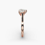 Load image into Gallery viewer, Heart Lab-Grown Diamond 5-Prong Wide Band Ring | IGI Certified | 10K/14K/18K Gold