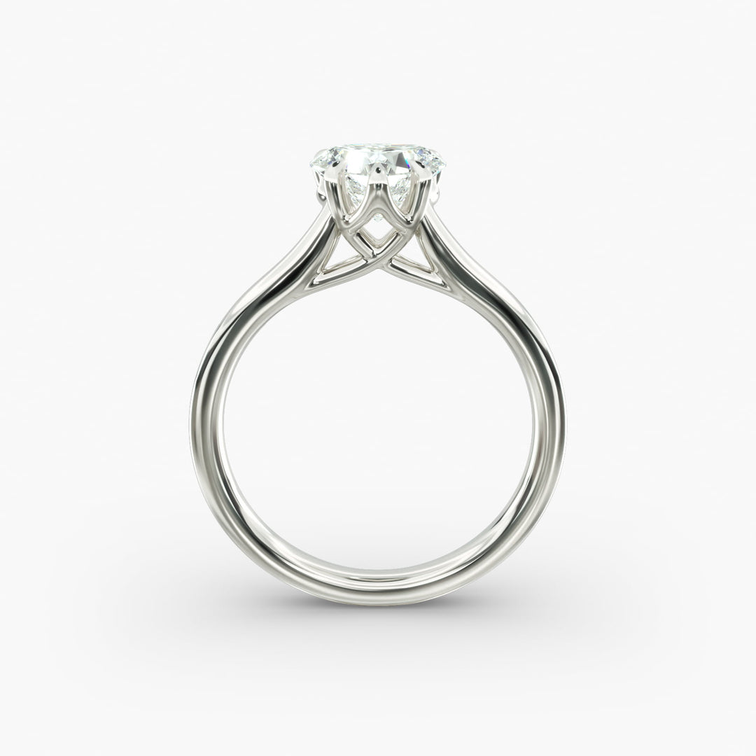 Heart Lab-Grown Diamond 5-Prong Wide Band Ring | IGI Certified | 10K/14K/18K Gold