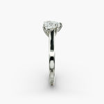 Load image into Gallery viewer, Heart Lab-Grown Diamond 5-Prong Wide Band Ring | IGI Certified | 10K/14K/18K Gold