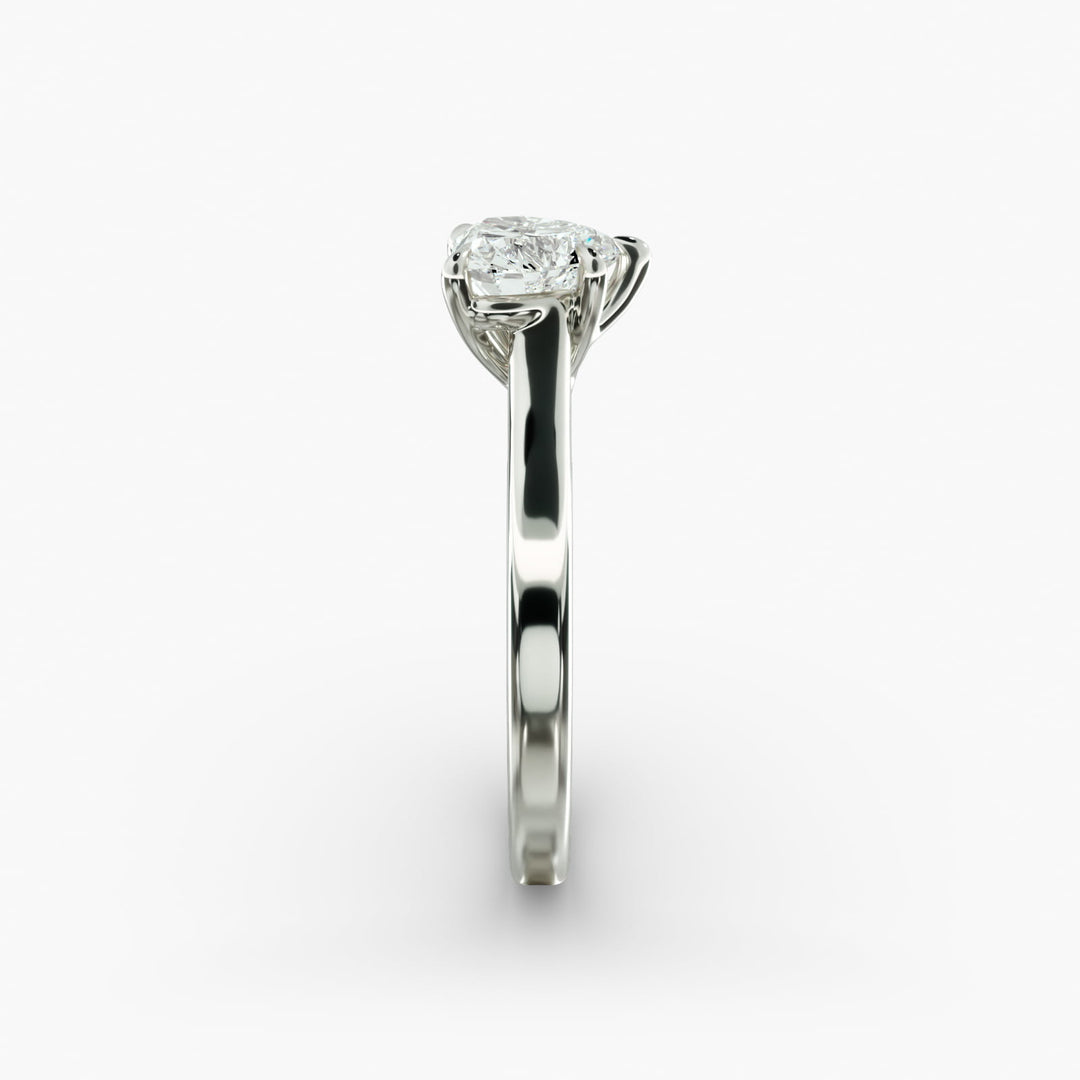 Heart Lab-Grown Diamond 5-Prong Wide Band Ring | IGI Certified | 10K/14K/18K Gold