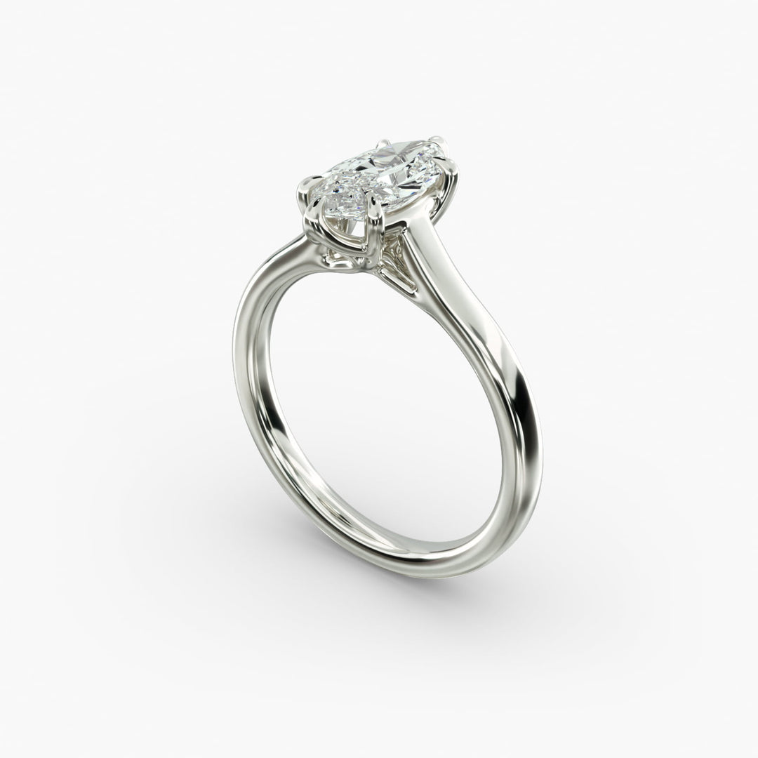 Marquise Lab-Grown Diamond Ring – Classic 6-Prong Setting | IGI Certified | 10K/14K/18K Gold
