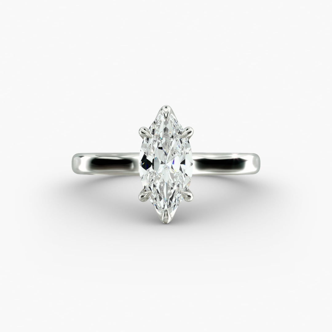 Marquise Lab-Grown Diamond Ring – Classic 6-Prong Setting | IGI Certified | 10K/14K/18K Gold
